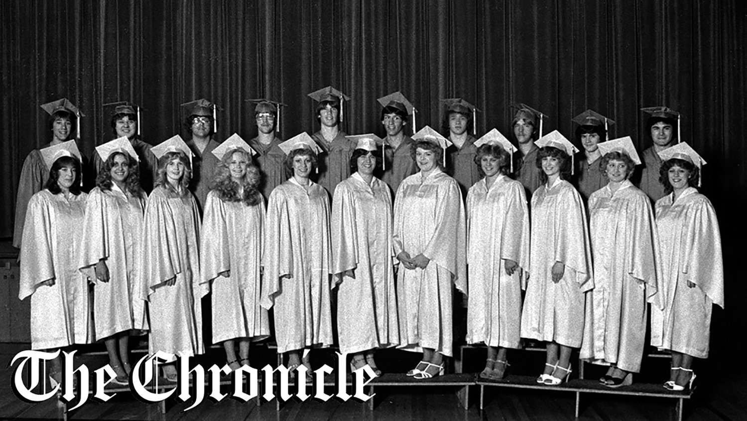 Pe Ell School graduates are pictured May 4 1982, in this photograph from The Chronicle’s archives.